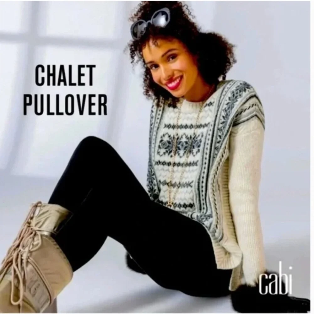 CABI Chalet Pullover Sweater 4410 Holiday Festive Size Medium - Picture 2 of 16